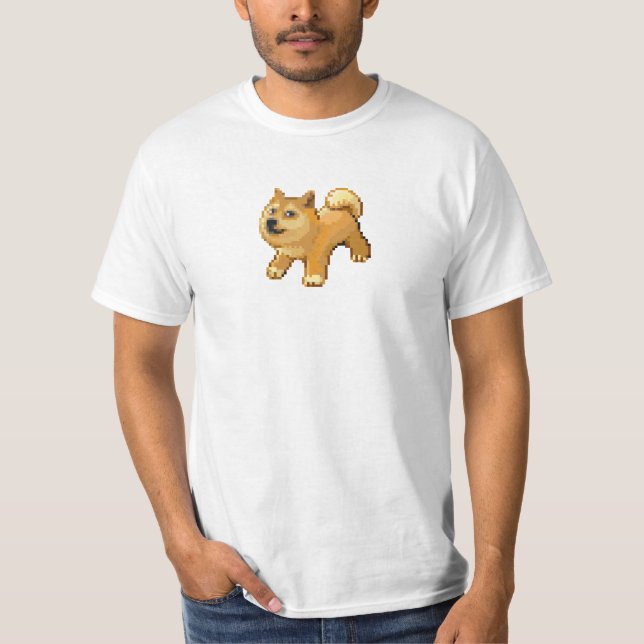 Camiseta Pixel Dogemon de Pokemon do Doge (Frente)