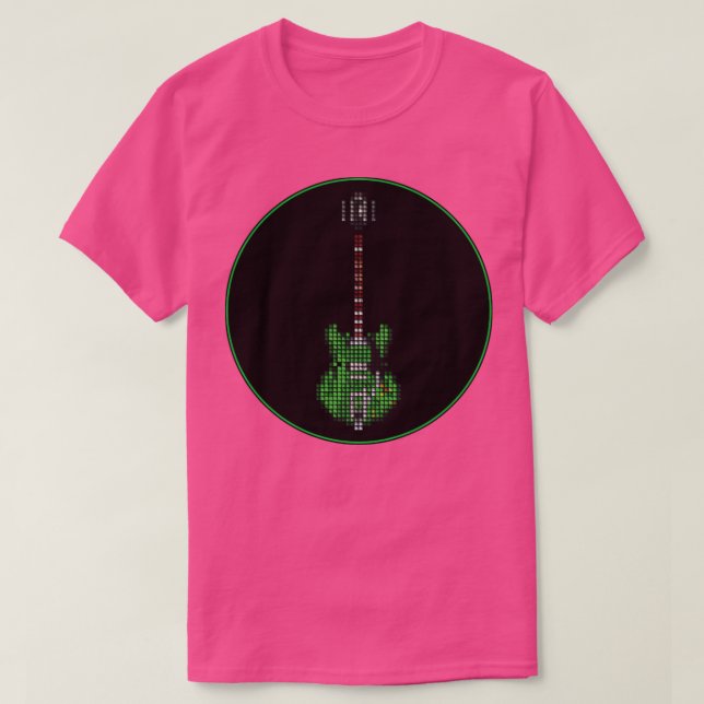 Camiseta Pixel em um círculo preto (Frente do Design)