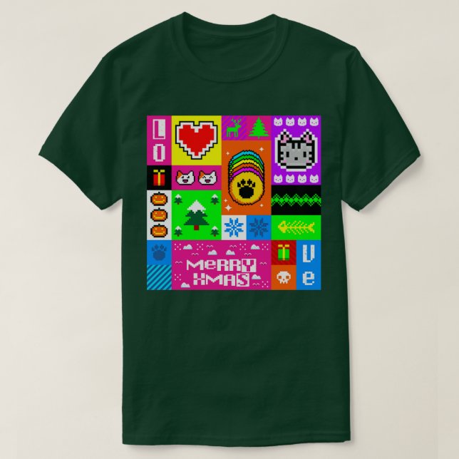 Camiseta pixel feliz (Frente do Design)