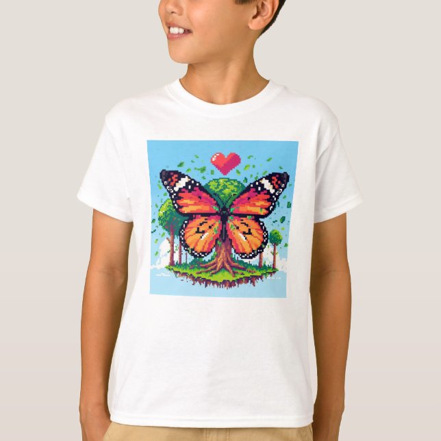 Camiseta Pixel Friends: Forest Protection (borboleta) #08 (Frente)