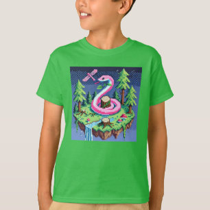 Camiseta Pixel Friends: Forest Protection (cobra cor-de-ros