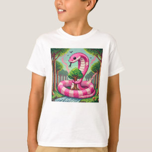 Camiseta Pixel Friends: Forest Protection (cobra cor-de-ros