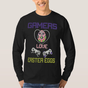 Camiseta Pixel Gamer Love Easter Egg Hunting Video Game Boy