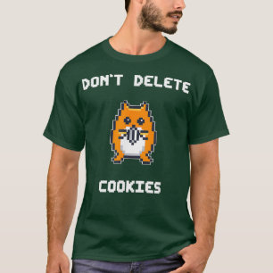 Camiseta Pixel Hamster Não Excluir Nerd de cookies