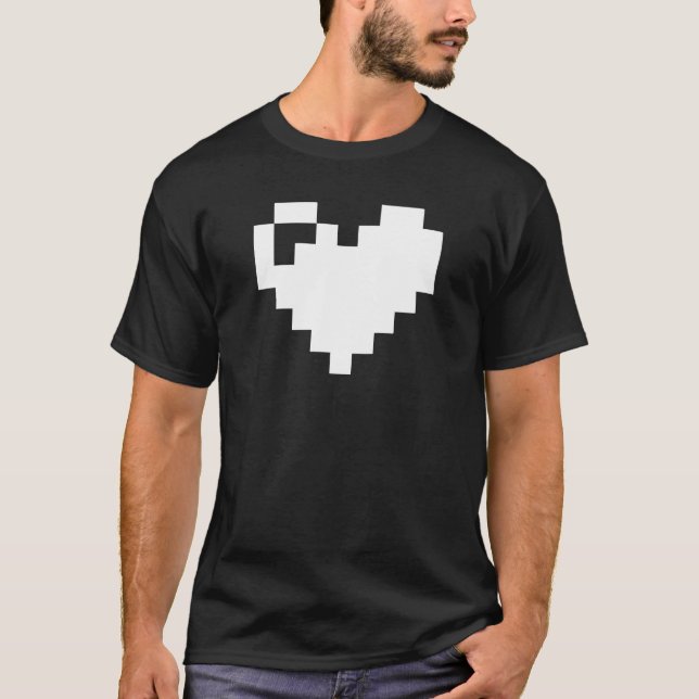 Camiseta Pixel Heart 8 bits (Frente)