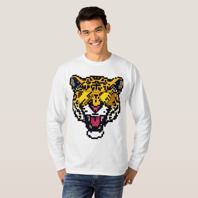 Camiseta Pixel Leopard (Frente Completa)