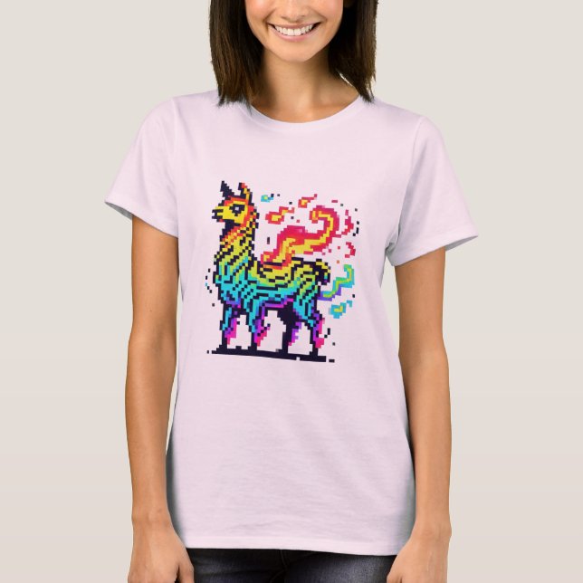 Camiseta Pixel Llama Inferno (Frente)