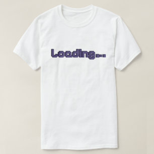 Camiseta Pixel Loading Gamer - Roxo sobre Branco