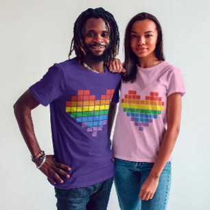 Camiseta Pixel Love: Orgulho Celebrando LGBTQIA+