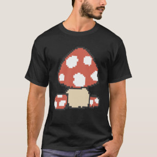 Camiseta Pixel Mushroom 8 Bits Retro Jogos Voam Agaricament