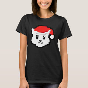 Camiseta Pixel Papai Noel Cat 8 Bits Natal Para Jogos