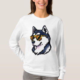 Camiseta Pixel Siberian Husky