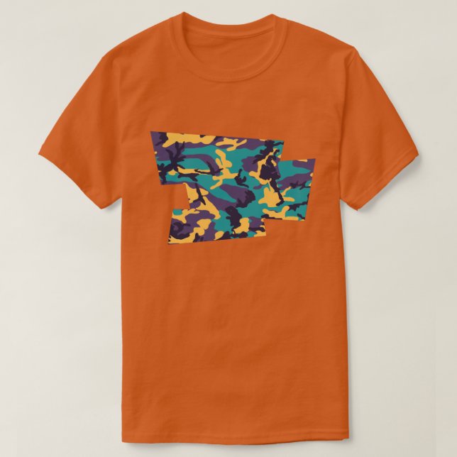 Camiseta Pixel soprado do padrão da Camo no meio do verão (Frente do Design)