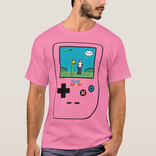 Camiseta Pixel Sport Golf Retro Gaming T-Shirt (Frente)