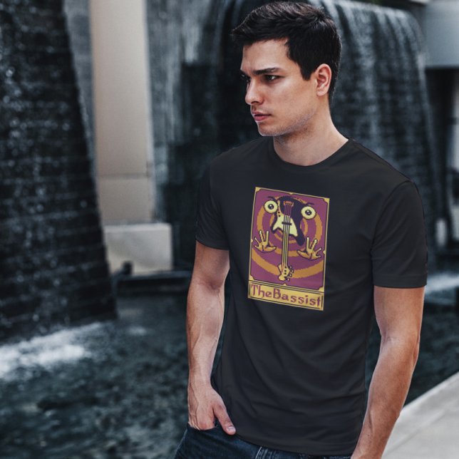 Camiseta Pixel Tarot Card Guitar (Criador carregado)