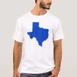 Camiseta Pixel Texas<br><div class="desc">O mapa de Texas fez em pixéis azuis. Mostre seu orgulho de Texas com este t-shirt.</div>