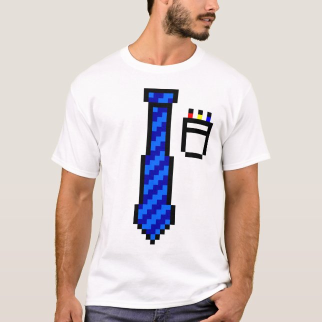 Camiseta Pixel Tie com Pocket (Frente)