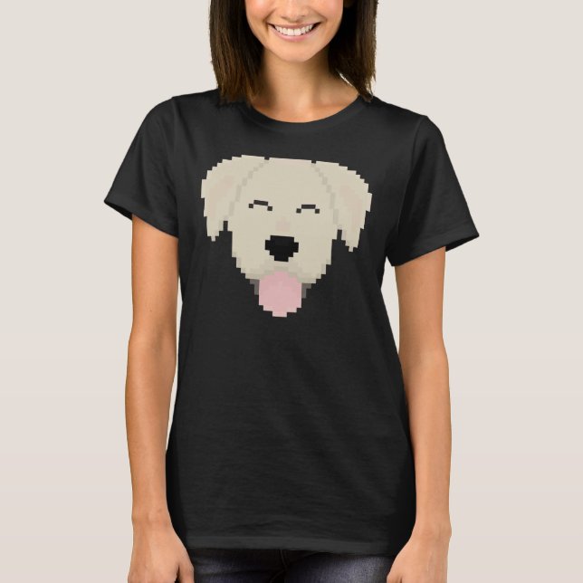 Camiseta Pixel Yellow Labrador Retriever (Frente)