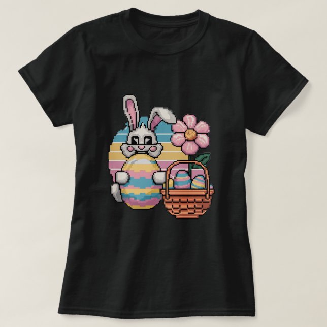 Camiseta Pixelação de Pastel (Frente do Design)