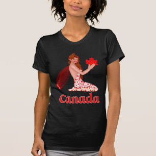 Camiseta Pixie canadense com Folha de Maple