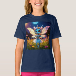 Camiseta Pixie Robot Ballerina Dança nas Flores Selvagens