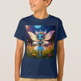 Camiseta Pixie Robot Ballerina Dança nas Flores Selvagens