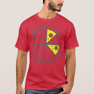 Camiseta Pizza 2 Fatias Queijo Pepperoni Engraçado Geométri
