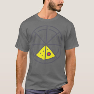 Camiseta Pizza 2 Fatias Queijo Pepperoni Engraçado Geométri