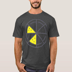 Camiseta Pizza 2 Fatias Queijo Vegetariano Engraçado Geomét