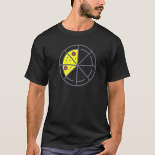 Camiseta Pizza 3 Fatias Queijo Pepperoni Comida Geométrica
