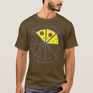 Camiseta Pizza 3 Fatias Queijo Pepperoni Engraçado Geométri