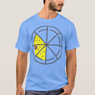 Camiseta Pizza 3 Fatias Queijo Pepperoni Engraçado Geométri