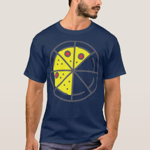 Camiseta Pizza 5 Fatias Queijo Pepperoni Engraçado Geométri