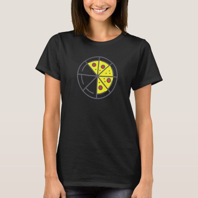 Camiseta Pizza 5 Slices Cheese Pepperoni Funny Geometric Fo (Frente)
