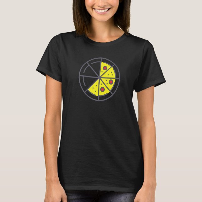 Camiseta Pizza 5 Slices Cheese Pepperoni Funny Geometric Fo (Frente)