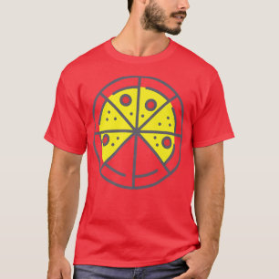Camiseta Pizza 6 Fatias Queijo Pepperoni Engraçado Geométri