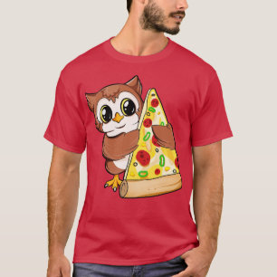 Camiseta Pizza amante Coruja adora pizza