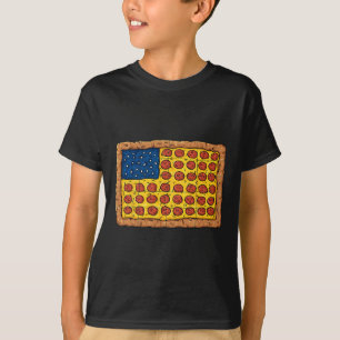 Camiseta Pizza American Flag 4 De Julho, Comida Boys Girl