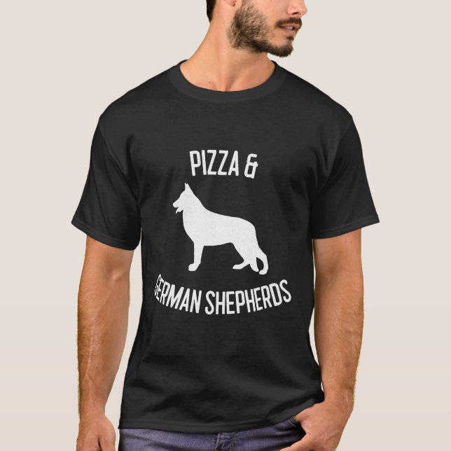 Camiseta Pizza Amp German shepherd Cachorro (Frente)