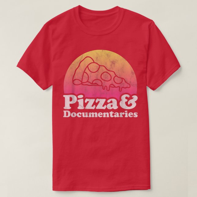 Camiseta Pizza and Documentaries or Documentary  (Frente do Design)