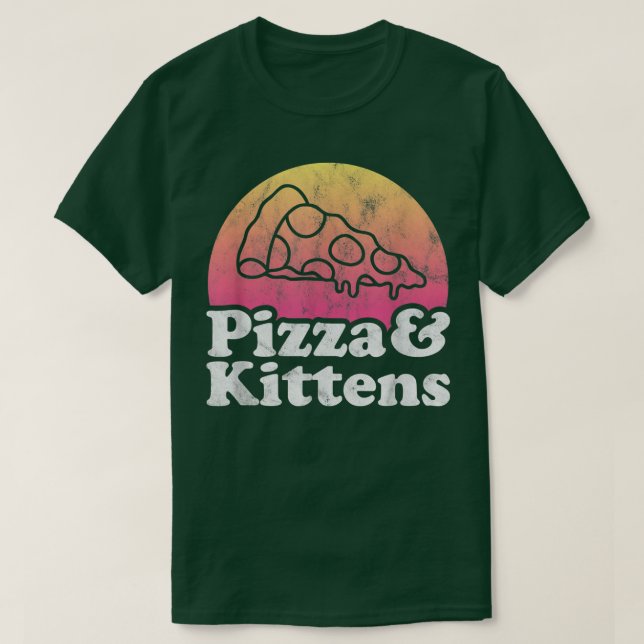 Camiseta Pizza and Kittens or Kitten  (Frente do Design)
