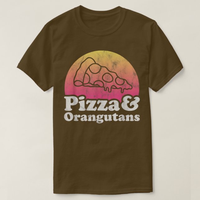 Camiseta Pizza And Orangutans Or Orangutan552  (Frente do Design)