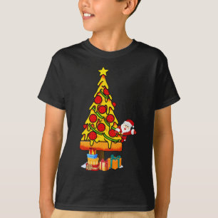 Camiseta Pizza Árvore de Natal Pizza Fatia Engraçada Xmas p