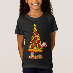 Camiseta Pizza Árvore de Natal Pizza Fatia Engraçada Xmas p