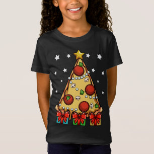 Camiseta Pizza Árvore Luz de Natal Adjunto Pizzaria Cheesy
