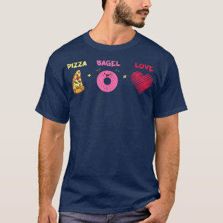 Camiseta Pizza Bagel Lover Funny Cute 14332977