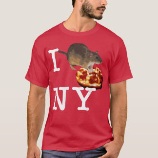 Camiseta Pizza Bagel Rat I Love New York Ny Funny 14342978