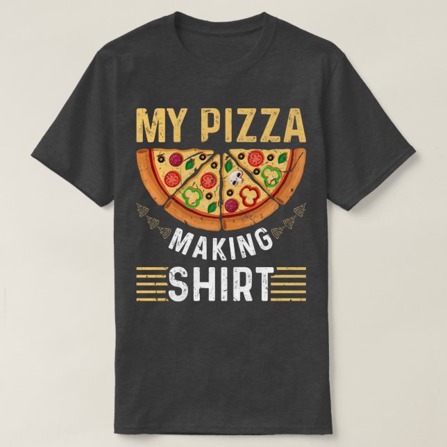 Camiseta Pizza Baker Men Vintage Pizza (Frente do Design)