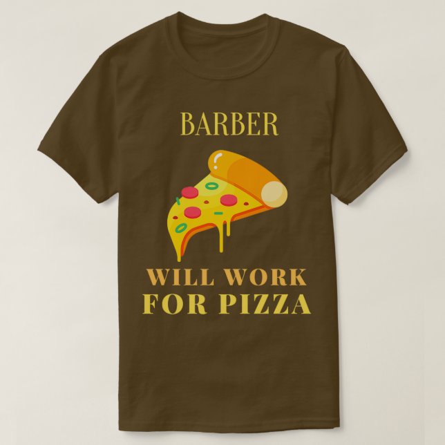 Camiseta Pizza barber (Frente do Design)