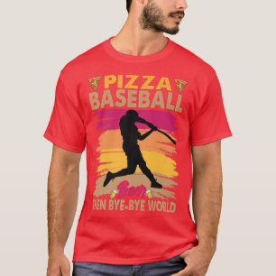Camiseta Pizza Baseball Beer Então Byebye Mundo 14422995